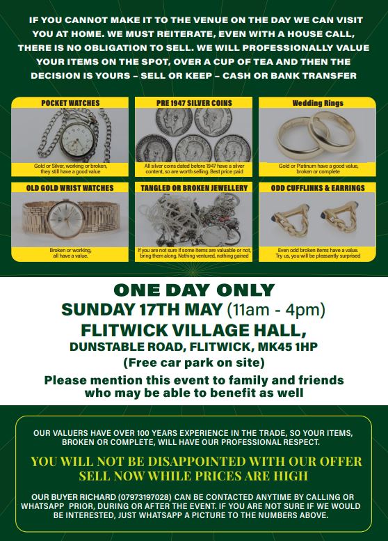 Flitwick Village Hall Upcoming Events