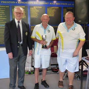 Mens Handicap Singles Winner - Paul Peters.  Runner Up - Jon Clear