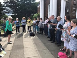 Busking at Whitby Street Choirs 2022