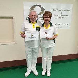 Federation Mixed Pairs Winners - Richard Ashby & Shirley Cousins.