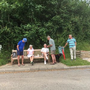 2016: Richard Bates, Suzie Crwys-Williamsm David Crwys Williams, Peter Smettem, John Bonson at the bench