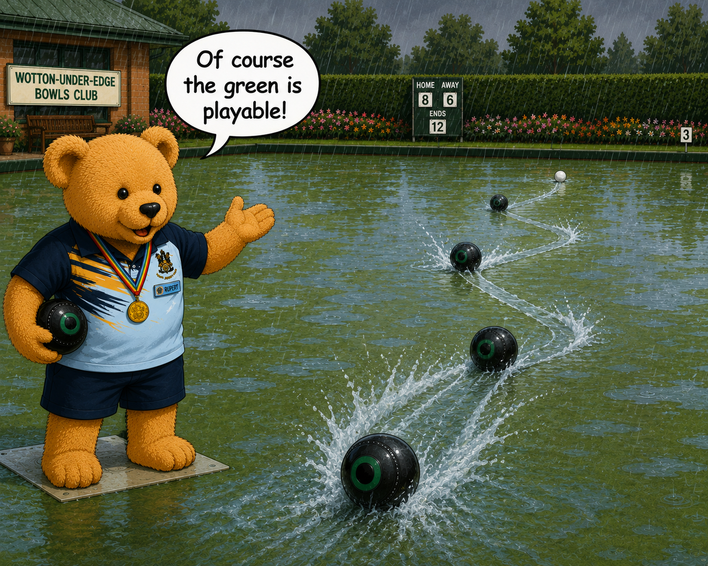 Wotton Bowls Club Rupert the Bowling Bear