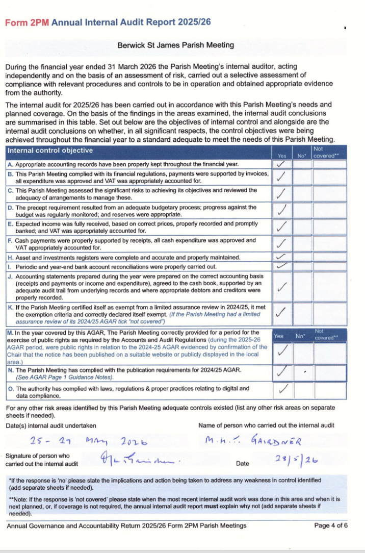 Annual Internal Audit Report