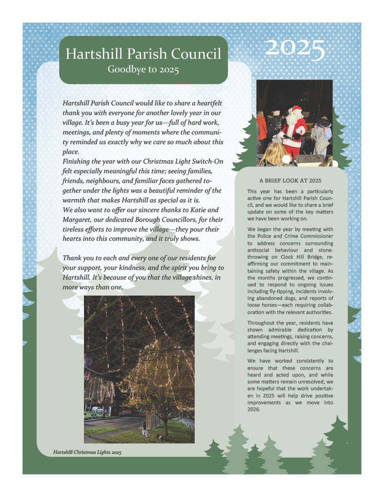 Hartshill Parish Council Community News