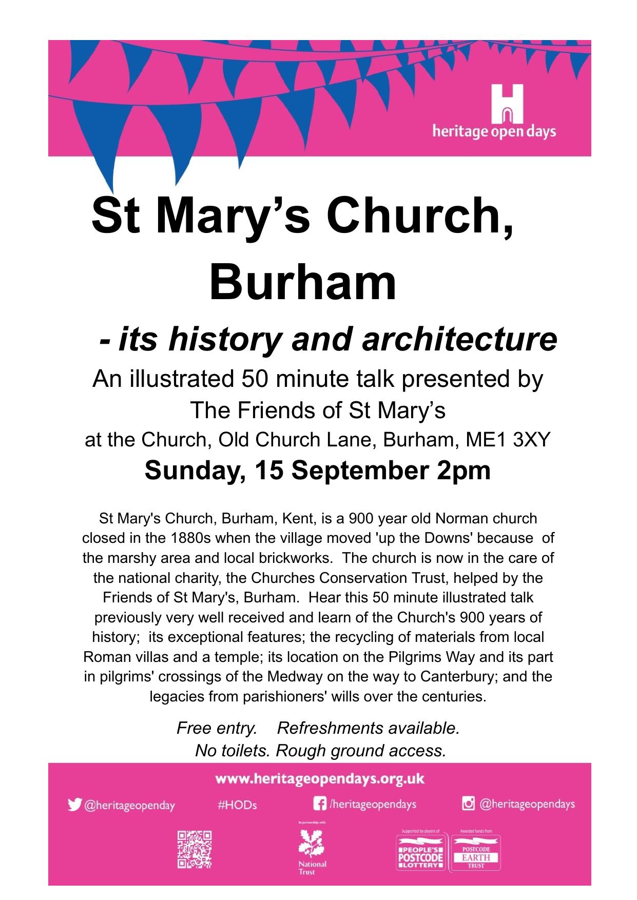 Friends of St Mary's Church, Burham Previous events . . . .