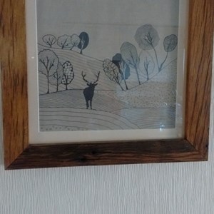 Framed textile print