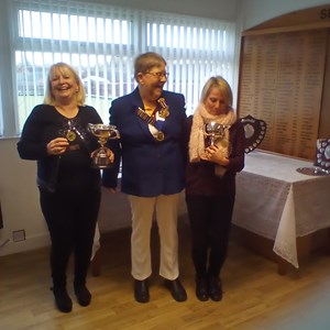 Ladies pairs winners Rose Gosling and Louise Turnbulll