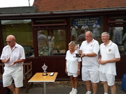 Runner Up Carrow Cup 2019. Sue Snelling, Graham Barton , Mick Coomber.