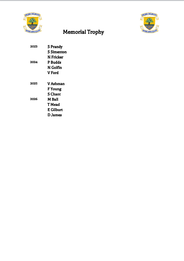 Memorial Trophy P1