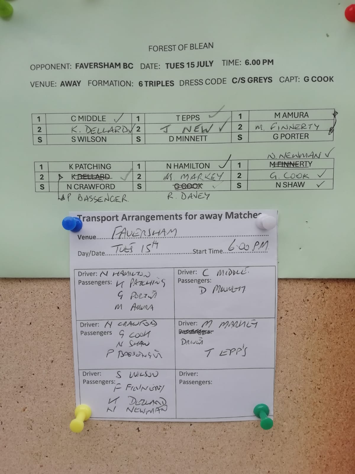 Faversham FOB selection