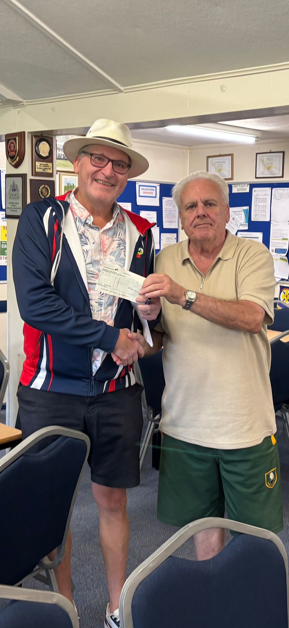 Presentation of Runner up Cheque to Chandos BC 2026