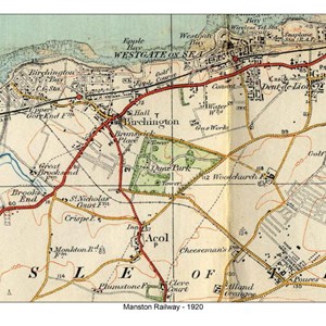 Manston railway map, 1920