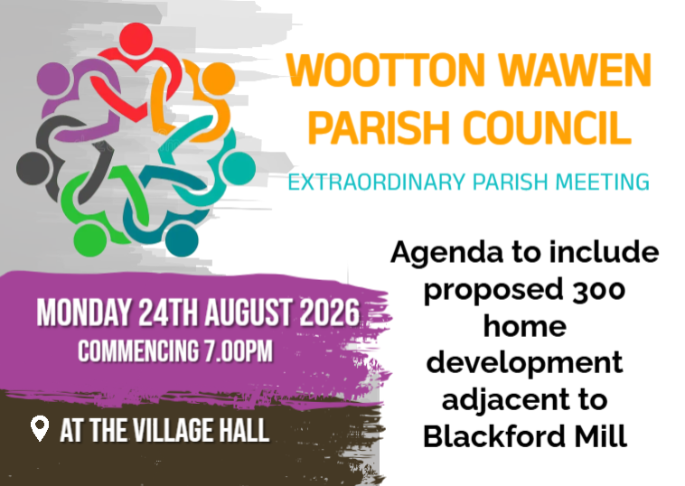 Extraordinary Parish Meeting to include initial discussions regarding proposed development