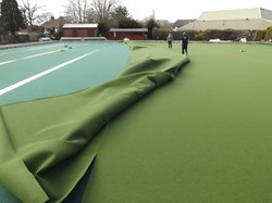 Cowplain Bowling Club The Laying of the Carpet