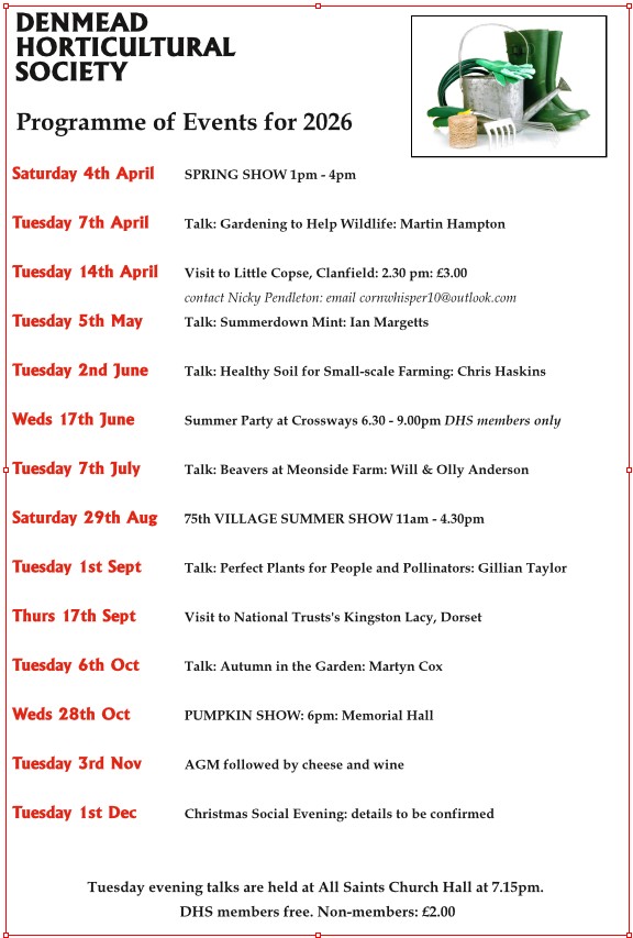 Denmead Horticultural Society Programme
