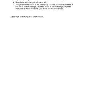 Aldborough and Thurgarton Parish Council News