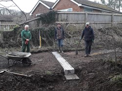 New gulley behind Dene Green January 2021