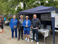 Mayor visiting Batchwoods stall 2025 St Albans Spring Festival