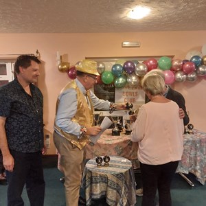 Barry Wright making sure that the Presentations go smoothly