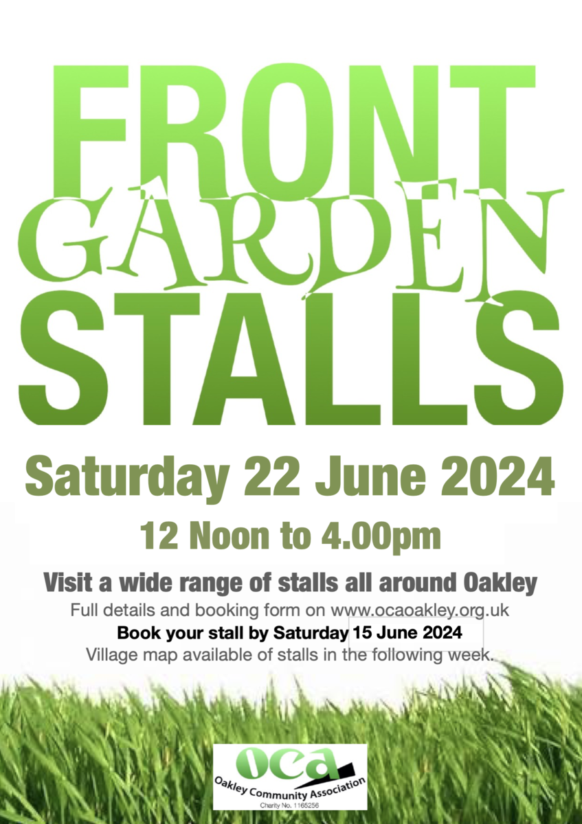 Front Garden stalls 2024 poster