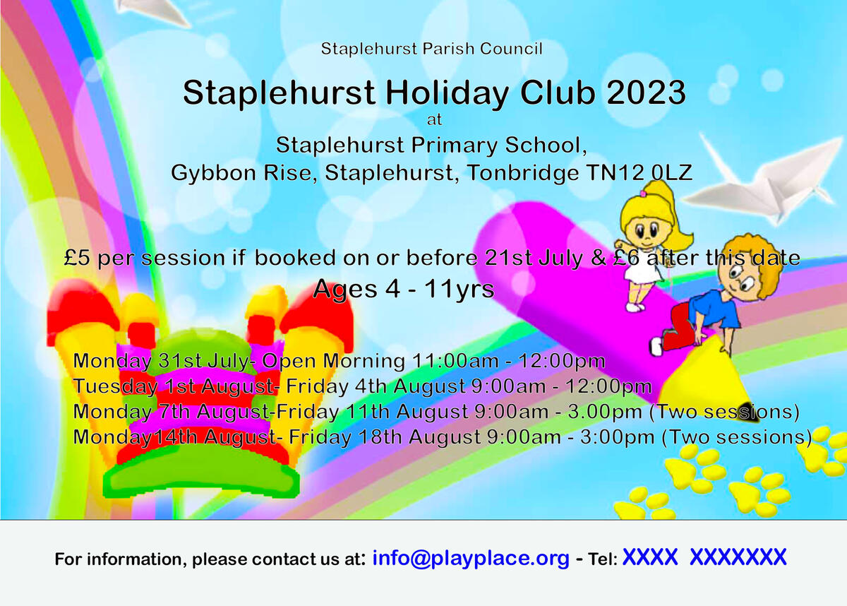 Staplehurst Parish Council Summer Play Scheme 2023