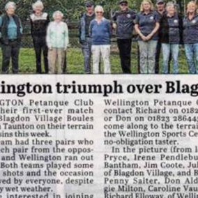 Wellington Petanque Club Press cuttings archive