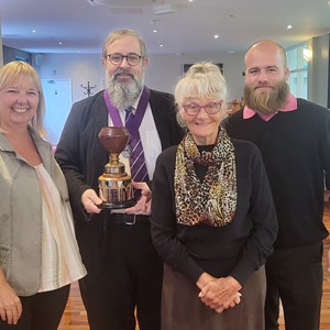 Cameron Trophy Winners for 3rd Consecutive Year Terry CArline (Paula on his behalf) Denise Latter & Jack Carline