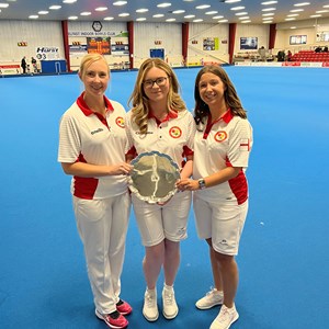 Annie Dunham, Ruby Hill and Chelsea Spencer - British Isles Triples Champions