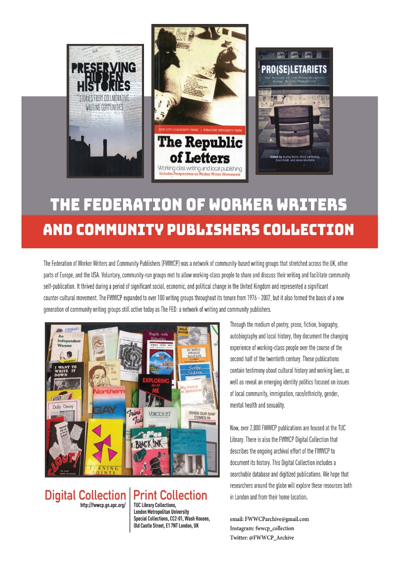 "Worker writers and community publishers:             preserving and engaging with the history of a social movement"