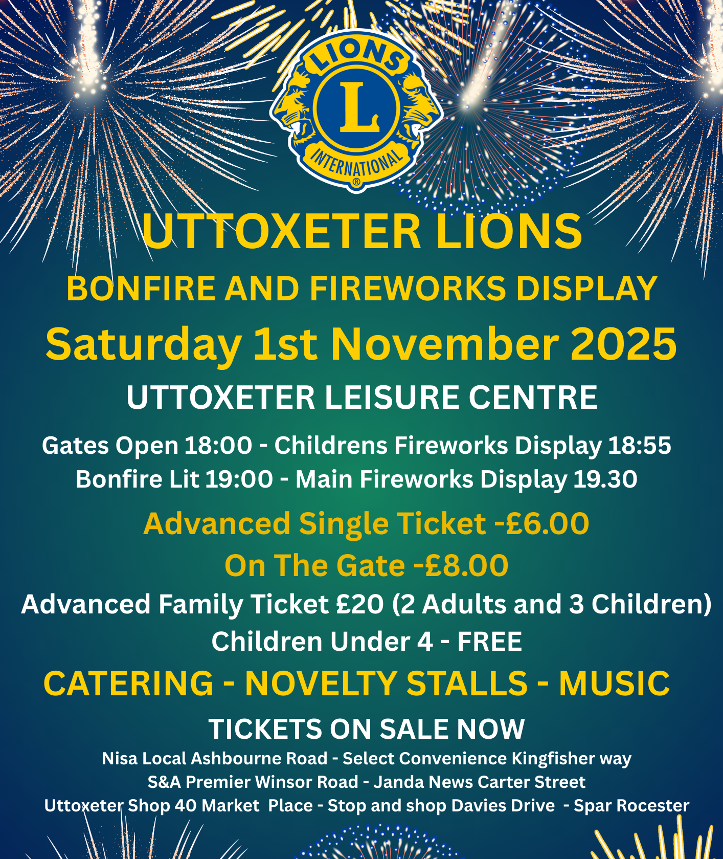 Bonfire and Fireworks Display November 1st 2025
