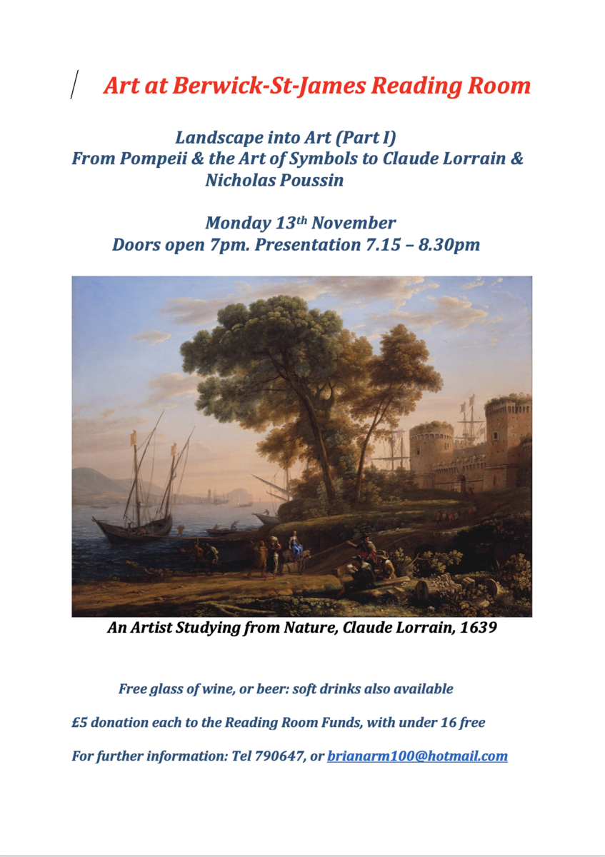Berwick St James Parish Landscape into Art - Lecture 3