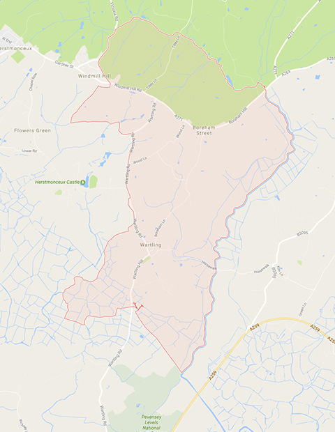 Wartling Parish Council Boundary Map