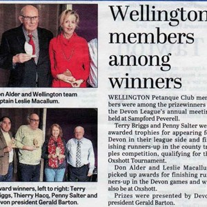 Wellington Petanque Club Press cuttings archive