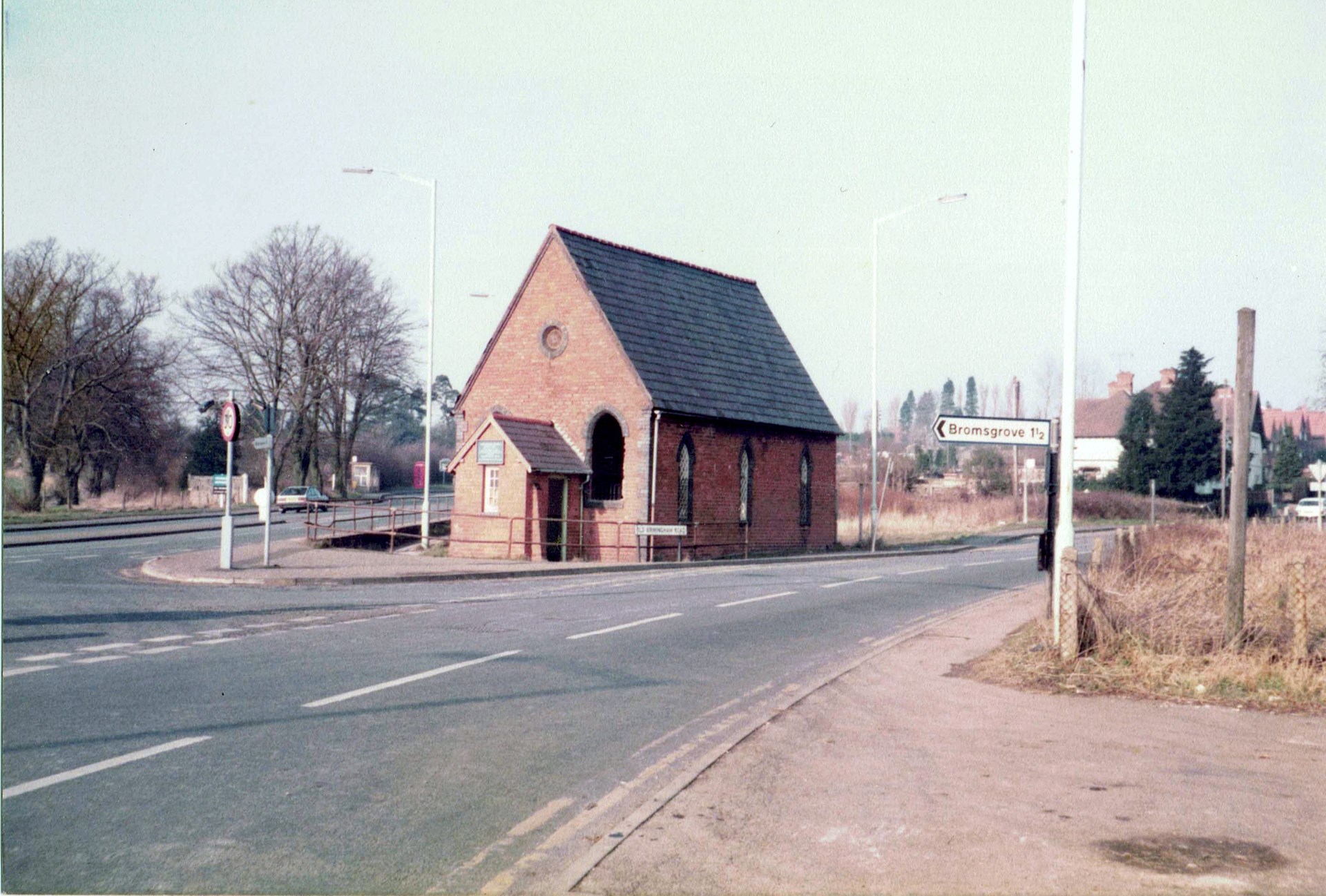 The Lickey End Methodist chapel stood at the junction of Birmingham Road A38 and Old Birmingham Road B4096 before is was demolished for construction of the island. Photo copyright Charlie Bateman