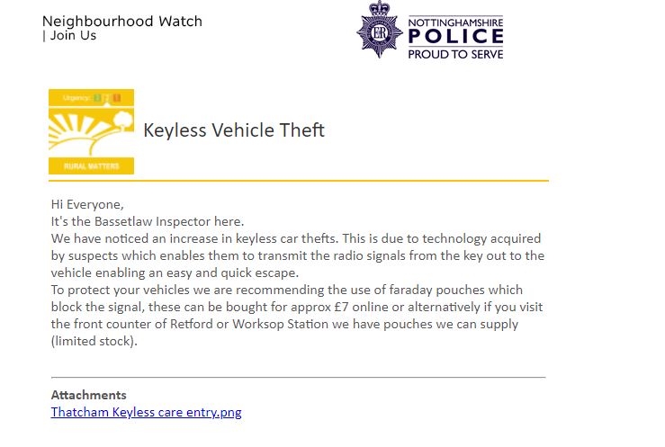 Keyless Vehicle Theft