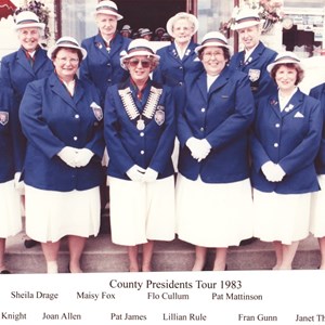 1983 Presidents Tour. Please note Helen Horsman in recorded as Sheila Drage.