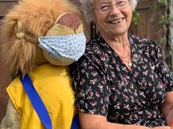 Lion Jenny an Rah Rah our club maskot