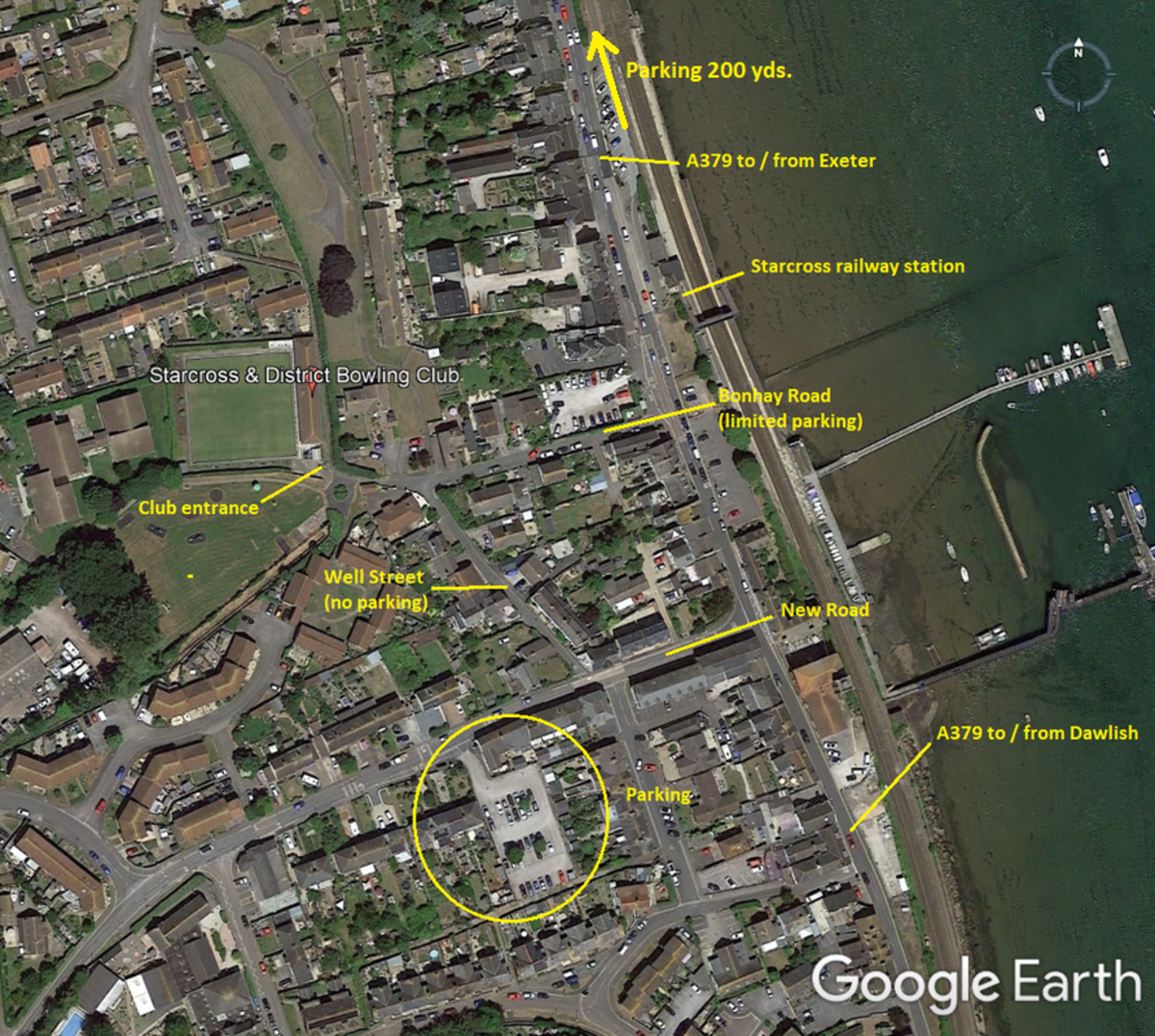 Starcross & District Bowling Club How to find us
