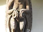 The 1592 dragon beam satyr. On the Kings Arms Hotel.