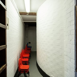 Corridor behind the stage