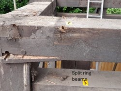 Split ring beams