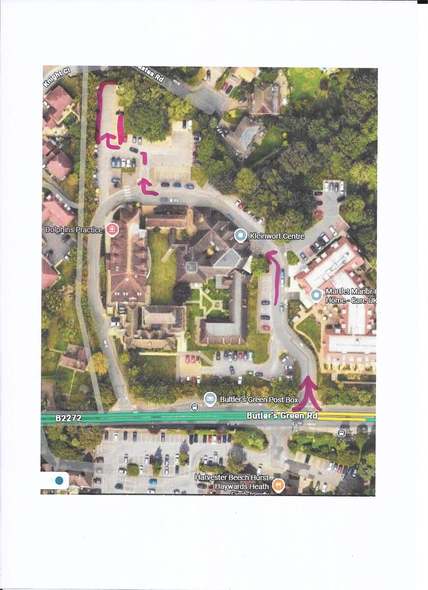 Parking permitted in area edged in red