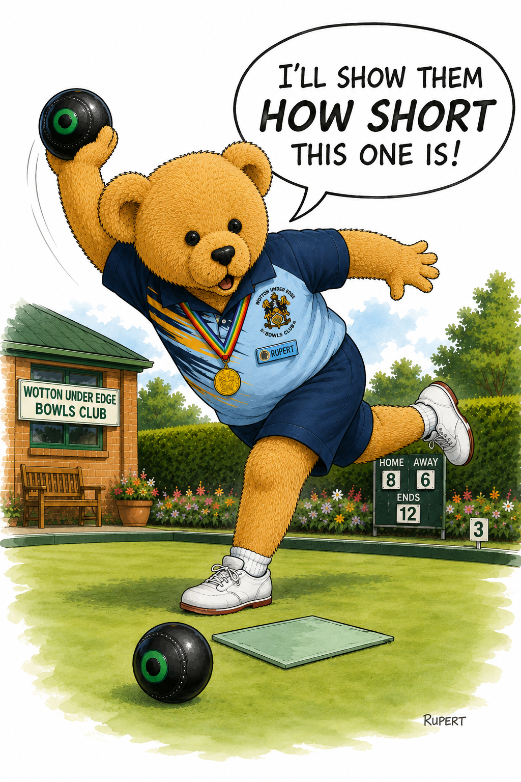 Wotton Bowls Club Rupert the Bowling Bear