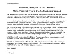 Brandon Town Council Rights of Way