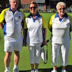 John Puttock Trophy Finalists: Kevin Worboys and Pauline Puttock with marker Sandra Foran