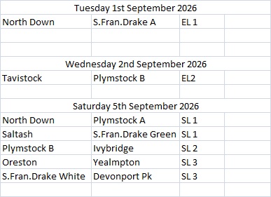 Plymouth & District Mens Bowling League Week 20 1st-5th September