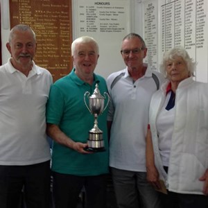 Doug Thurston Cup Winners 2017.  Clive Drew, Mike Pilling, Bob Morgan, Betty O'Donnell.