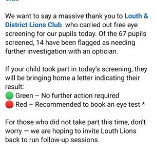 Louth & District Lions Vision Screening