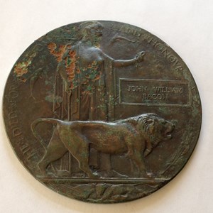 Rifleman John William Bacon's commemorative plaque