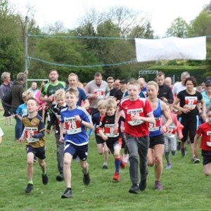 Start of the Fun Run at the Sports Weekend